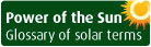 The Power of the sun - Glossary of solar terms