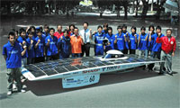 Solar Car Equipped with Sharp Solar Cells Enters a Race in the Republic of South Africa