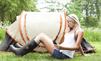 Orange Power Wellies - Eco mobile charger