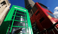 Londons red phone boxes go green