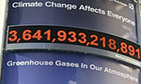 Carbon Clock at Madison Square Garden